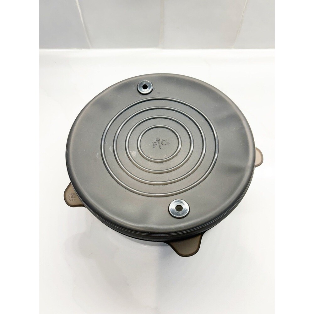 Pampered Chef 8” Quick Cooker Ceramic Pot #100043 with Silicone Lid New